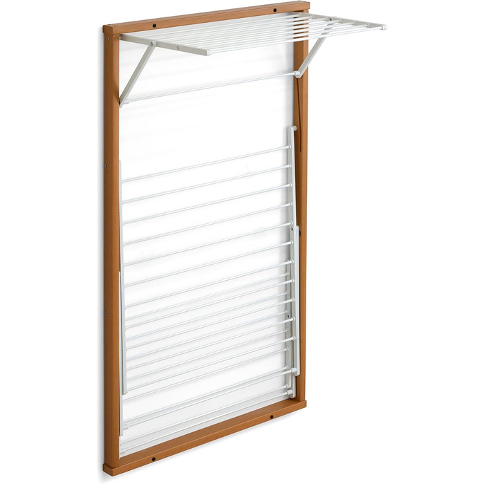 Настінна сушарка для білизни Karim від Arredamenti Italia, дерев'яна, висувна, 16 м дроту, фініш з вишневого дерева, міцна конструкція з масиву, незалежні сітки P63 x L68 x H119 см, колір вишня