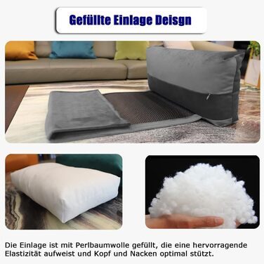 Ergonomic Headrest Pillow for Lounge Chairs and Recliners, Non-Slip Side Sleeper Support Pillow Made of Memory Foam, Neck and Head Bath Pillow with Bag, Travel Pillow for Neck and Shoulder Pain