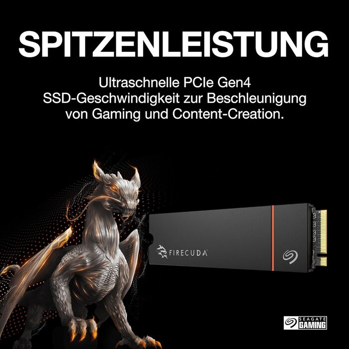 SSD Seagate FireCuda 530R 4TB NVMe Gen4 PCIe 3.0 для PC/PS5, 7400 MB/s, 3D TLC NAND, 5.050TBW, Data Rescue Service