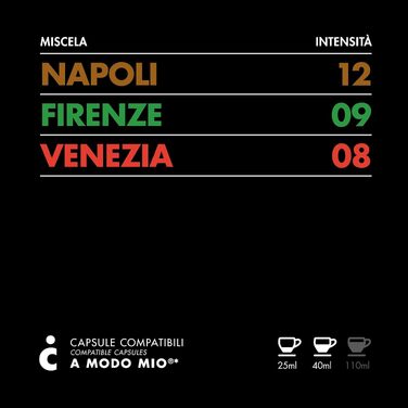 Набір кавових капсул Il Caffè Italiano сумісних з Lavazza A Modo Mio, 120 шт, Frhome