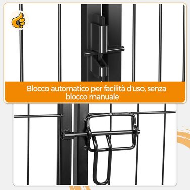Клітка-загон для цуценят Yaheetech на 8 елементів, 80x80 см, з дверцятами, для собак, кроликів, морських свинок