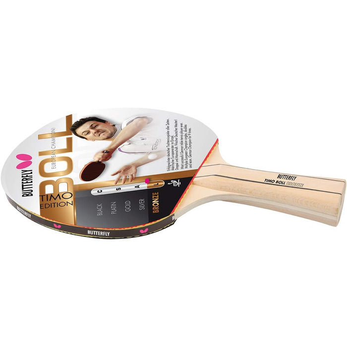 Набір для настільного тенісу Butterfly Timo Boll Bronze: 2 ракетки, 2 чохли, 6 м'ячів ITTF R40+
