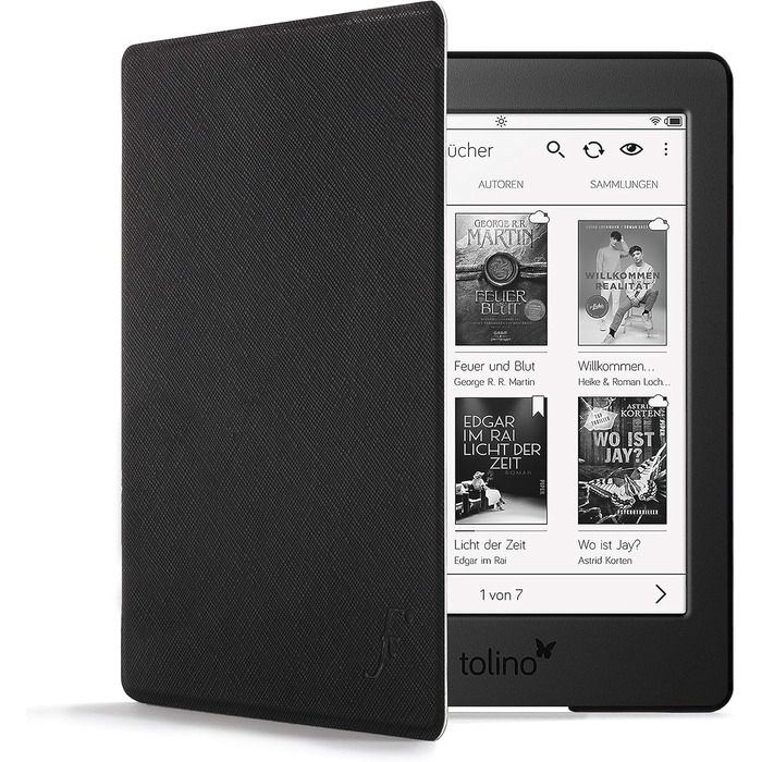 Чохол для Tolino (2019) Roségold: тонкий, легкий, з авто-функцією сну/пробудження, чорний