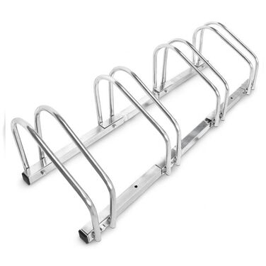 Relaxdays Bicycle Stand for 4 Bikes, Steel, 1m