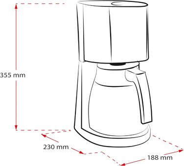 Кавомашина Melitta Enjoy Top з функцією Tropfstopp, 10 чашок, чорна, з термокана, Single