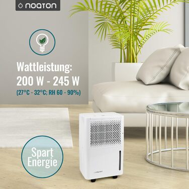 Noaton® DF 4212 - Електричний осушувач повітря 13,2 л/24г, для квартири, підвалу, 45 м²