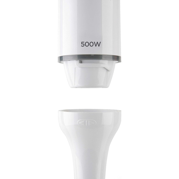BLACK+DECKER Stabmixer | BXHB500E | 500W | Compact and ergonomic design | splash-proof | Includes measuring cup | Plastic | White 1 accessory Single 500W
