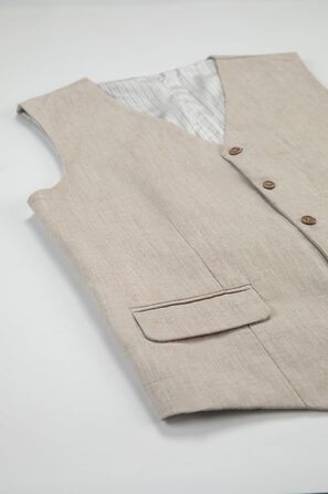 Елегантна жилетка для чоловіків Solovedress: літня жилетка з льону для весілля та свят, XXL, темно-синій