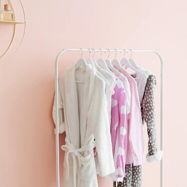 Вішалки для одягу OGIVO, 20 шт., дерев'яні, білі, з обертовим гачком та вирізами на плечах