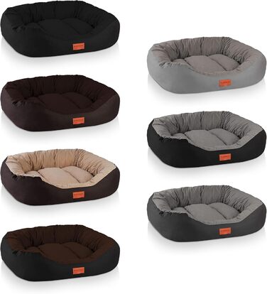 Льожа для собак середніх порід - BedDog: крісло-гніздо, крісло-корзина, диван для собак, чорний (105x85x21 см)