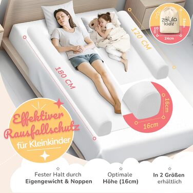 Надувне дитяче ліжко для подорожей - ліжко з захистом від падіння та вбудованим насосом - Портативне дитяче туристичне ліжко з тканиною Oeko-Tex - Ідеально для кемпінгу, готелів та дому (1 шт, 180 см)