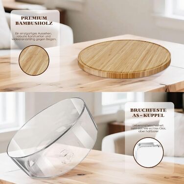 Підставка для тортів з кришкою, 6-в-1, дерев'яна, багатофункціональна. Ідеальна для декорування та подачі тортів.