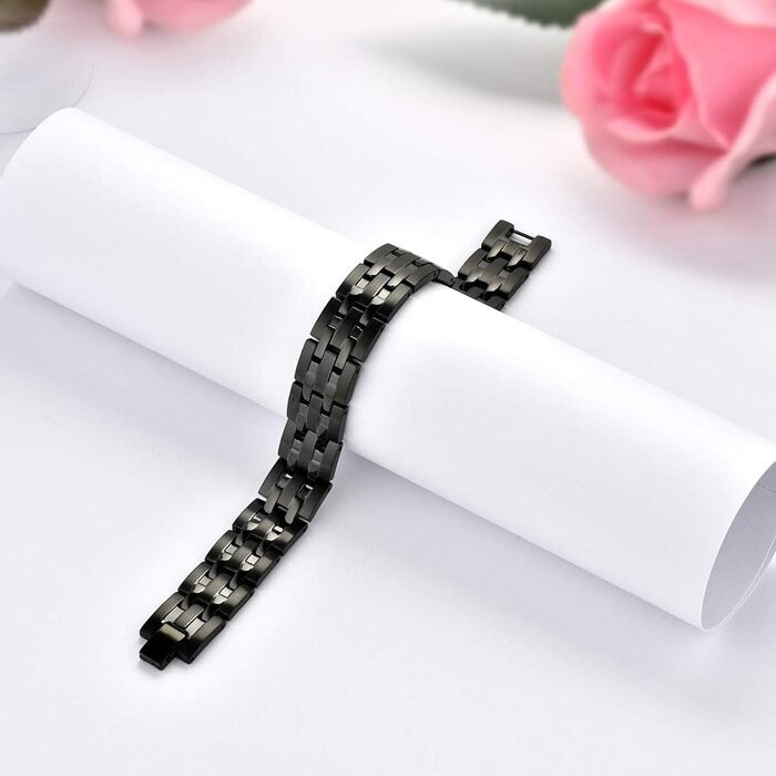 Магнітне браслет для чоловіків JewelryWe з нержавіючої сталі, терапевтичний ефект, великий, важкий, широкий, з ланцюговими посиланнями, для здоров'я, подарунок на День батька