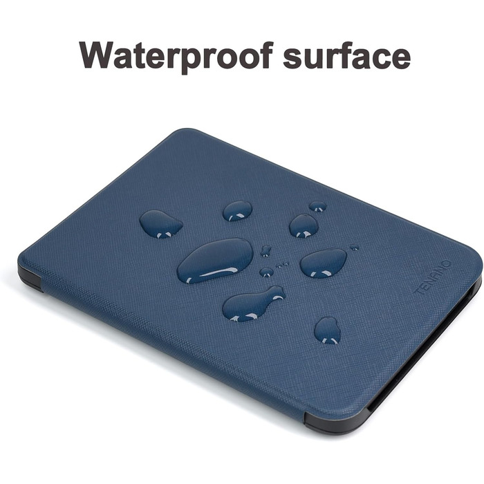 Чохол для електронної книги Tolino Shine Color/Shine 5(2024)/Shine 4(2022) & Kobo Clara Colour | BW | 2E, тонкий захисний чохол з авто-ввімкненням/вимкненням (Квітка) (Блакитний)