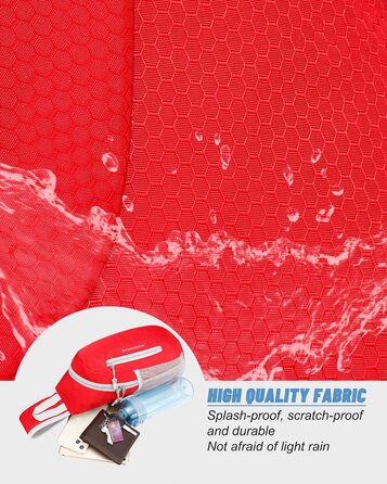 Сумка через плече Brusttasche для чоловіків та жінок, легка водонепроникна сумка через плече для подорожей, прогулянок, активного відпочинку, спорту. Червона