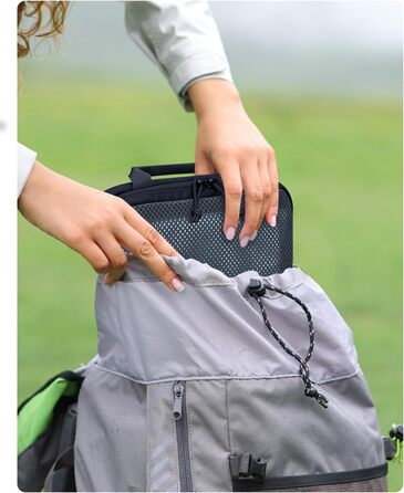 Органайзери для валізи ECOHUB, набір 4 шт. з мітками, екологічні, для рюкзака та валізи, з міцною сіткою, тревел-органайзер (зелений, темно-синій)