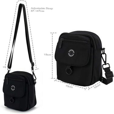 Сумка для собак COOWONE Leckerli-Tasche, чорна, водонепроникна, з тримачем для відходів, регульований плечовий ремінь, для дресирування, прогулянок