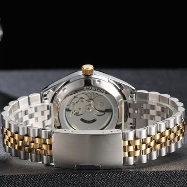 Елегантні механічні годинники з арабськими цифрами, автоматичним заводом, датою, 38 мм, чоловічі (срібні)