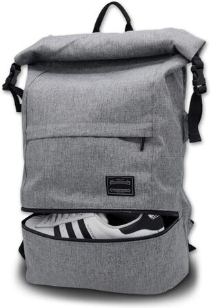 Sports Bag for Men Women, Crossbody Bag for the Gym, Travel Backpack, Gym Bag 3 in 1 Design with Shoe Compartment, Waterproof and Lightweight Gym Bag (Gray)