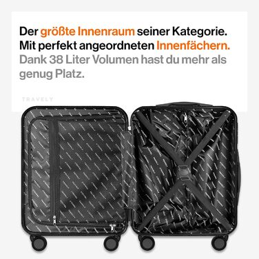 Чемодан Trevey з полікарбонату, 67 см, об'єм 60 л: міцний, з TSA-замком, для подорожей