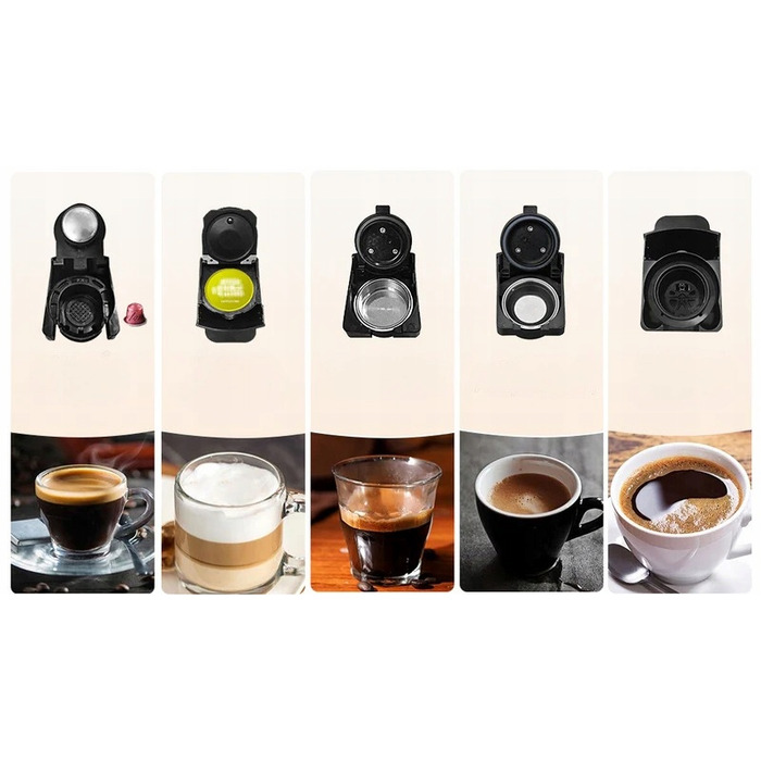 Капсульна кавомашина HiBREW H2B-GR, 20 бар, сіра