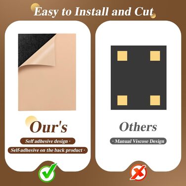 Акустичні настінні панелі NZQXJXZ з дерев'яним шпоном, самоклеючі шумоізоляційні панелі для дому, офісу та студії, 40 x 30 x 1 см, 12 шт.