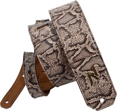 Шкіряний гітарний ремінь Nefelibata 2.3' з повним тисненням, м'яка підкладка, для бас-, електро- та акустичної гітари (Sahara Yellow Embossed) - колір Sahara Yellow (сірий)