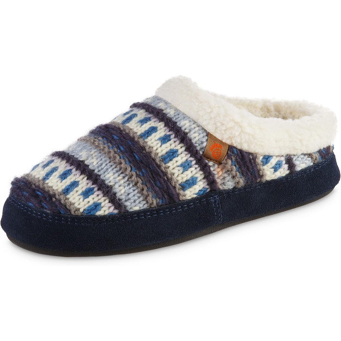 Тапочки до дитячі Acorn з вишивкою та капюшоном, сірий Єнот (35/36 EU, Fairisle Hoodback Blue)