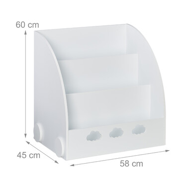 Relaxdays White Bookshelf for Children
