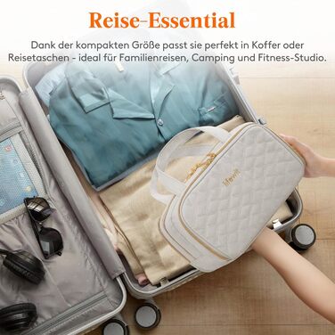 Валіза-органайзер для косметики Lifewit 5L, сірий, водовідштовхувальний, з відділенням для мокрого одягу