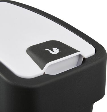 Преміум відро для сміття Keepkeeper з кришкою-відкидним механізмом, Soft Touch, 10 л, Magne, графітово-сірий колір