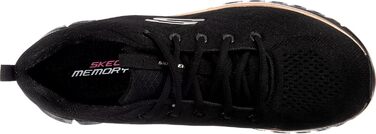 Жіночі кросівки Skechers Graceful Get Connected 37 EU, чорні з рожево-золотим оздобленням