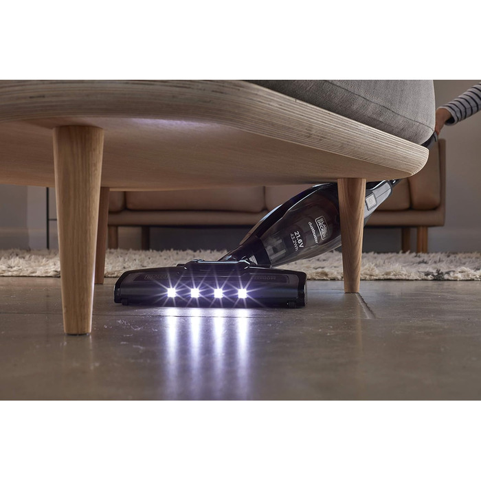 Акумуляторний пилосос BLACK+DECKER BHHV315B-QW Lithium Dustbuster з циклонною технологією та щілинною насадкою, безмішковий, білий/синій