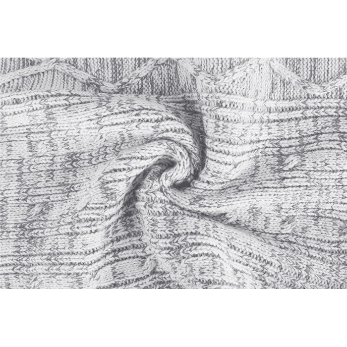 Чоловічий в'язаний кардиган Runcati з довгими рукавами, коміром та застібкою-блискавкою. Сірий колір, розмір XXL.