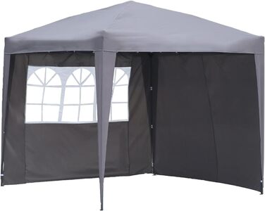 2.5x2.5m Folding Terrace Roof, Water-Repellent, Made of Steel and Polyester