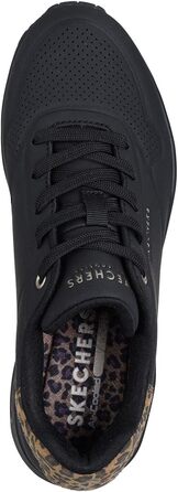 Кросівки Skechers UNO Jungle Nite для жінок (42 EU) - Чорний, Durabuck, Леопардовий принт, замша, сітка