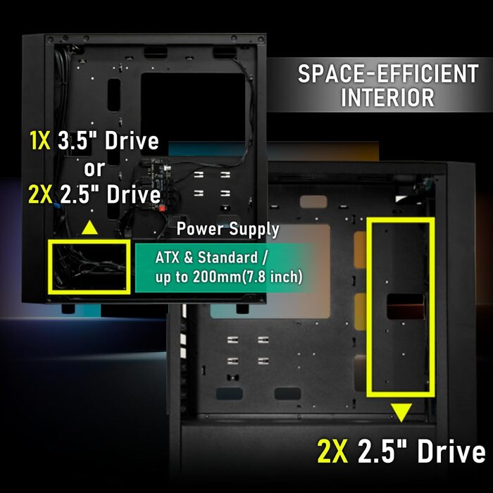 Корпус ПК Mid Tower BITFENIX Fang ARGB (Чорний)