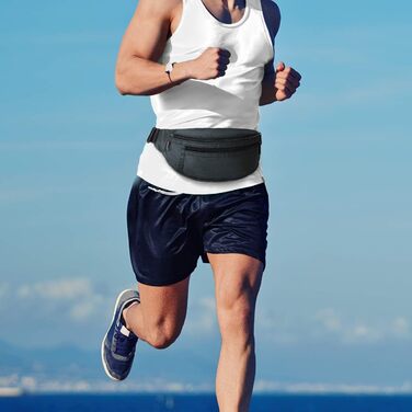 RYACO Поясна сумка на пояс для жінок та чоловіків. Стильна сумка через плече, водонепроникна. Ідеальна для подорожей, спорту, бігу та активного відпочинку (сіра)