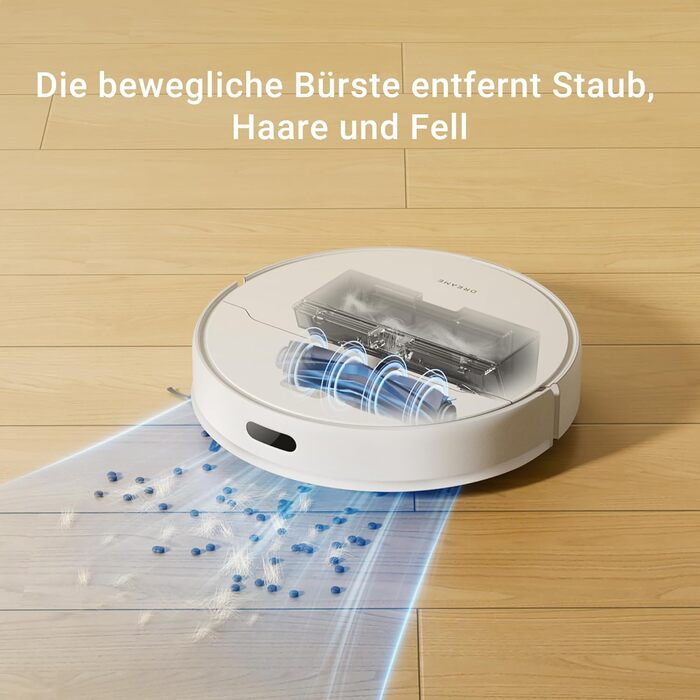 Робот-пилосос Dreame D9 Max Gen2 з функцією миття, 4000Pa, LDS-навігація, 150 хв роботи, карти для різних поверхонь, ідеальний для килимів, твердих підлог та шерсті тварин, керування через додаток