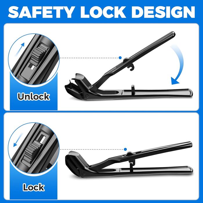 Кусачки для нігтів для літніх людей з широкою щелепою та довгою ручкою, кусачки для кутикули з кутовою головкою, для товстих нігтів, з контейнером для збору обрізків, подарунковий набір для чоловіків та жінок, чорні