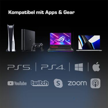 DOCKIN® MP2000: USB мікрофон-конденсатор для ПК, геймінгу, подкастів та стрімінгу - професійний мікрофон з підставкою для запису звуку з чудовою якістю звуку (130dB)