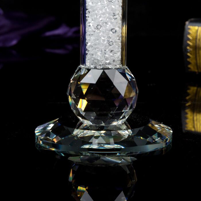 Кришталевий підсвічник Лотос London Boutique, набір 2 шт., декор із кристалами Swarovski, подарункова упаковка