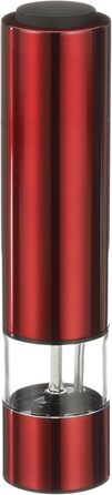 Електричні перечниці Relaxdays 2 шт. з LED-підсвіткою, стильні, з нержавіючої сталі, червоні