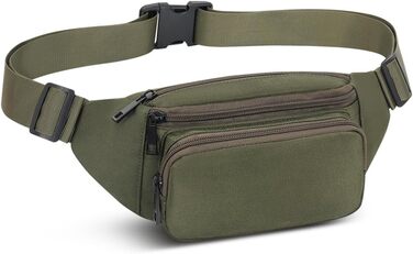 Поясна сумка на пояс для чоловіків та жінок, спортивна, для подорожей, туризму, вигулу собак, на кожен день (зелена)