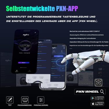 PXN V9 Gen2 Ігрове кермо для ПК, Xbox та PS4 з педалями та перемикачем передач, 270° оберт, 900° кут повороту, ефект Холла, вібрація