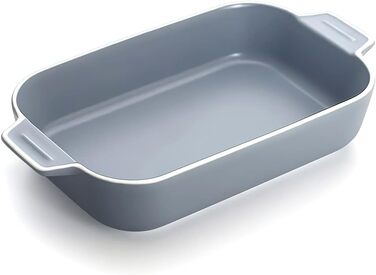 Форма для лазаньї, 2 шт., 22 x 12 см, керамічна, з ручками (блакитна)