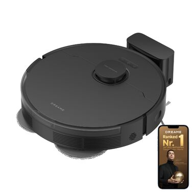 Робот-пилосос з функцією вологого прибирання Dreame L10s Pro Gen3, потужність 20 000 Па, станція самоочищення, захист від заплутування волосся, навігація Smart, чорний