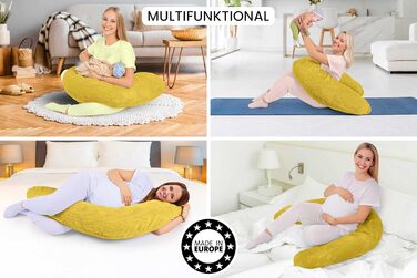 Подушка для годування та вагітності Amilian Stillkissen XXL 170 см - для сну на боці - з наповнювачем та знімним чохлом