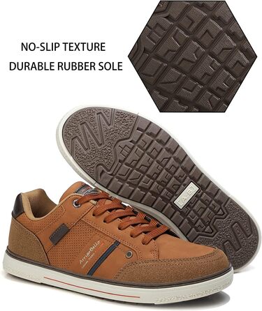 ARRIGO BELLO Кросівки чоловічі для активного відпочинку, спорту та прогулянок. Розміри 41-46 (44 EU), колір: коричневий (C1)
