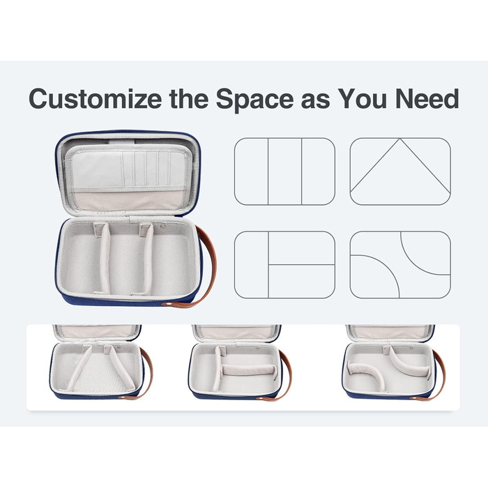 Органайзер для кабелів Luxtude: кейс для зберігання кабелів, зарядних пристроїв та Powerbank (Blue)